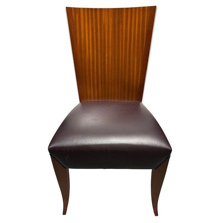 Dakota Jackson "Aldabhra" Sculptural Side Chair w/ Black Leather Seat - 2
