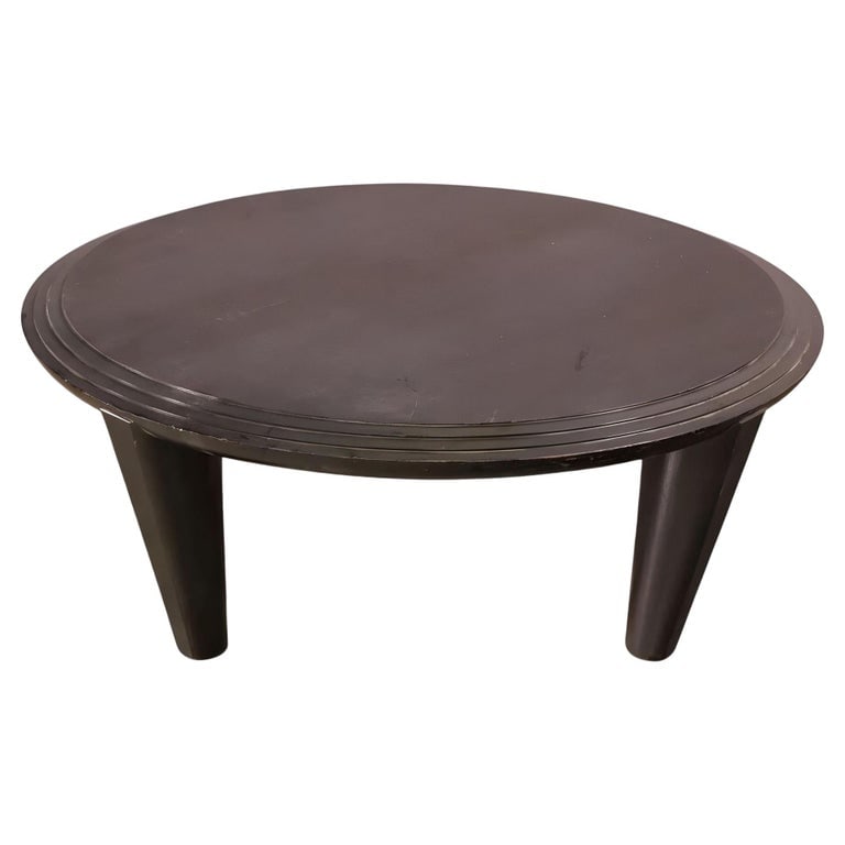 Dakota Jackson "Ocean" Round Honduran Mahogany Coffee Table (1 of 4)