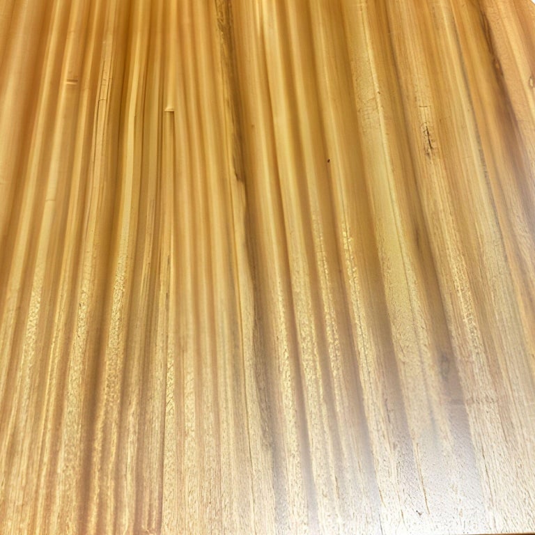 Restored Stacked Rattan Coffee Table w/ Mahogany Top - 6