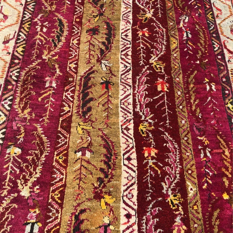 Handknotted 7' Foot Turkish Mudjur Carpet Wool Rug - 4