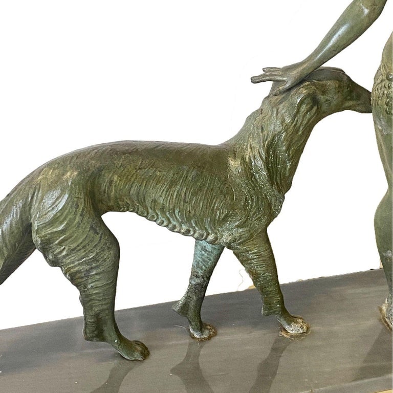 Art Deco Light-up Flapper Bronze Patina Sculpture by Enrique Molins-Balleste - 14