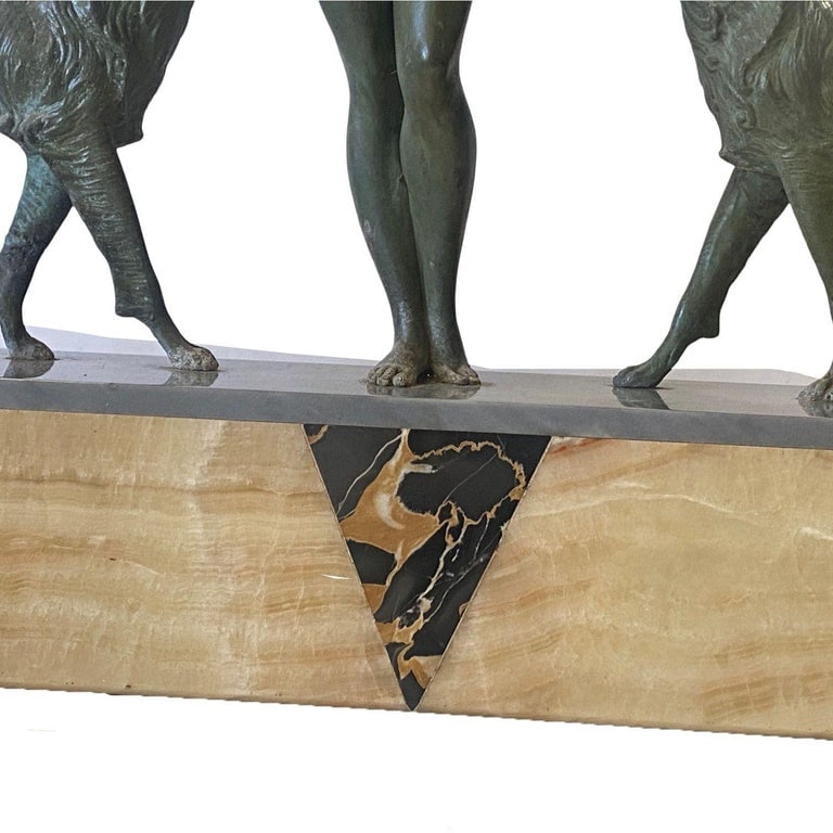 Art Deco Light-up Flapper Bronze Patina Sculpture by Enrique Molins-Balleste - 9