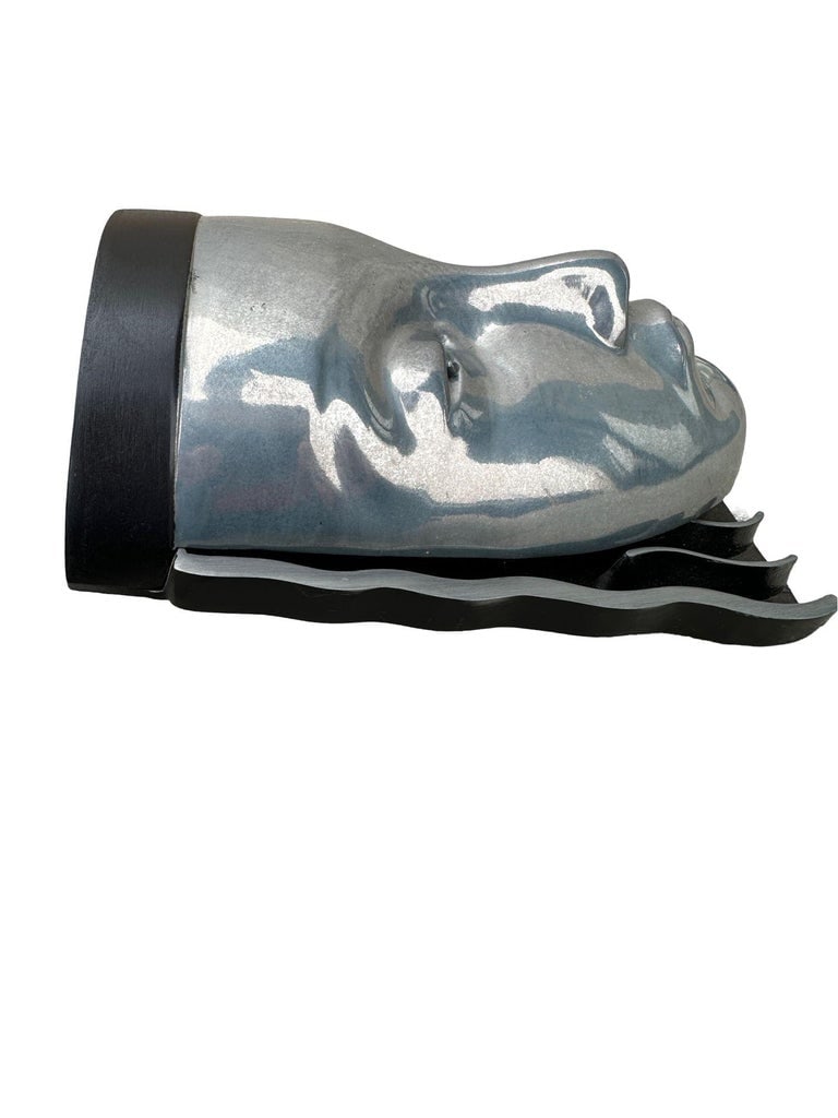 Art Deco Style Female Face Mask Wall Sconce - 6