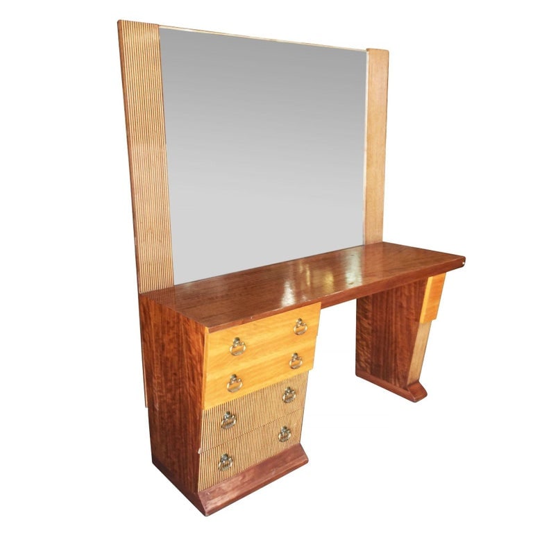Asymmetrical Midcentury Bedroom Set, Vanity - 3