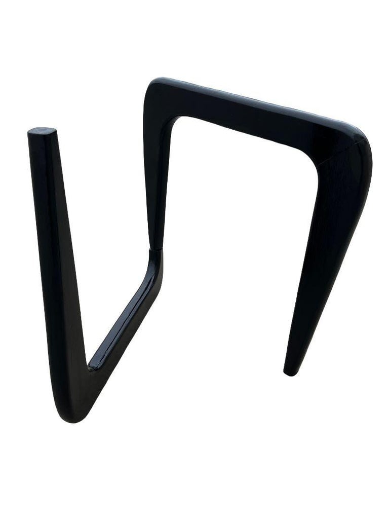 Noguchi Style Triangle Glass Top Wide Side Table - 2