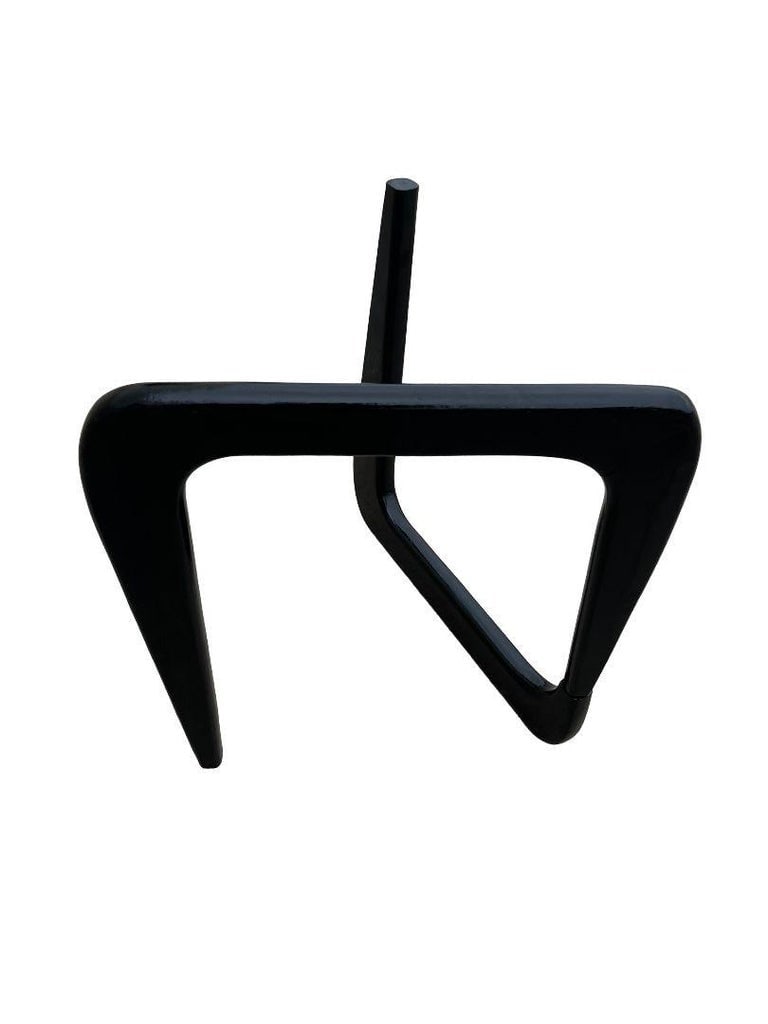 Noguchi Style Triangle Glass Top Wide Side Table - 6