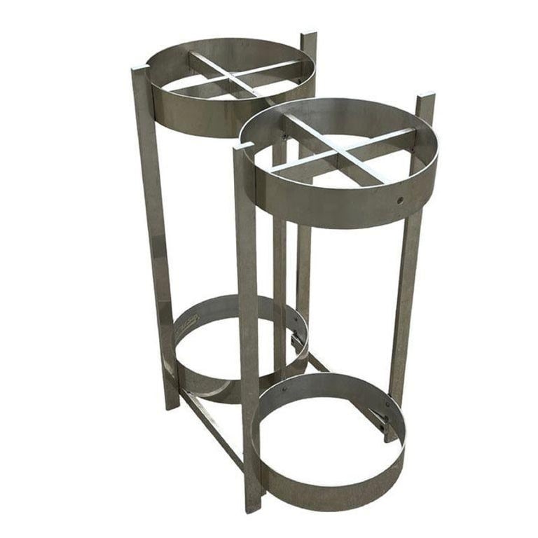 Polished Aluminum Umbrella Stand by Paul Mayen for Habitat - 5