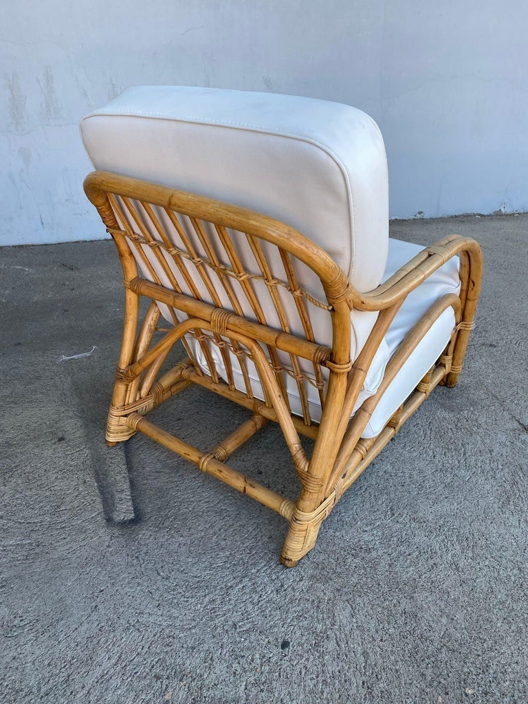 Rare Restored "1940s Transition" Rattan Sofa and Lounge Chair Living Room Set - 16