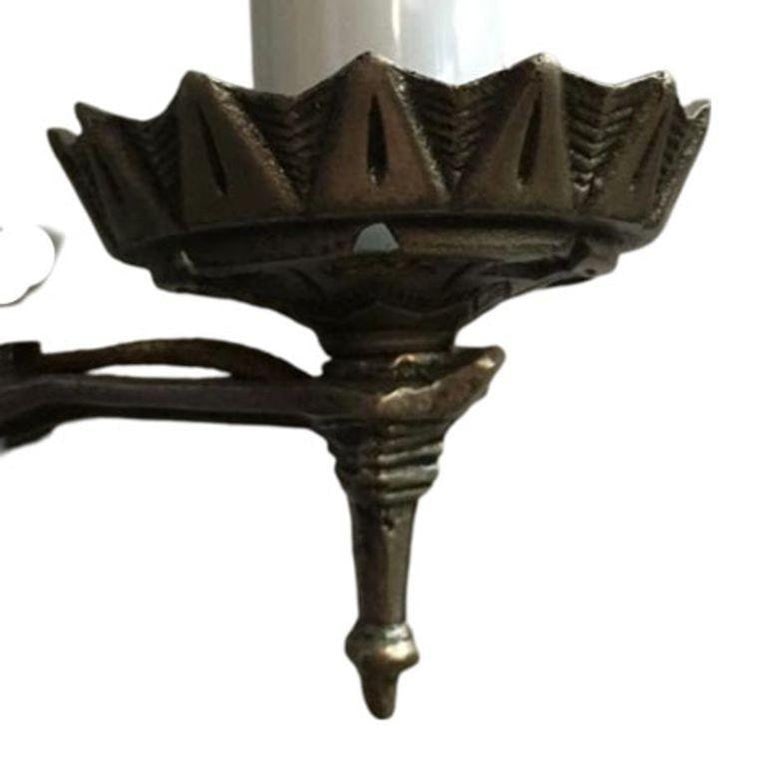 Art Deco Slat Glass Chandelier With Geometric Details - 10