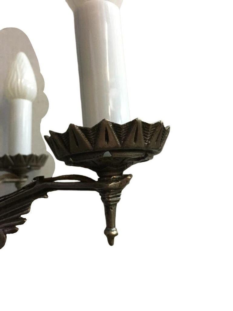 Art Deco Slat Glass Chandelier With Geometric Details - 9