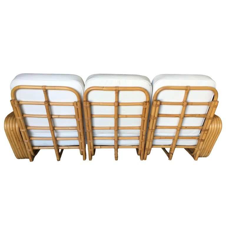 Art Deco Five-Strand Square Pretzel 3-Seater Sectional Sofa - 4