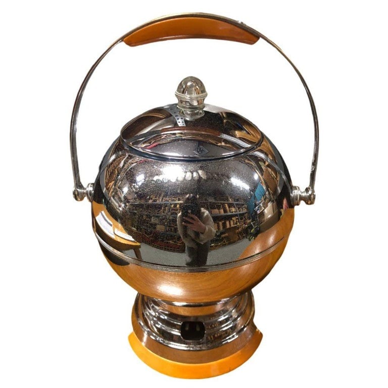 Art Deco Chrome & Bakelite Coffee Percolator by Manning Bowman - 3
