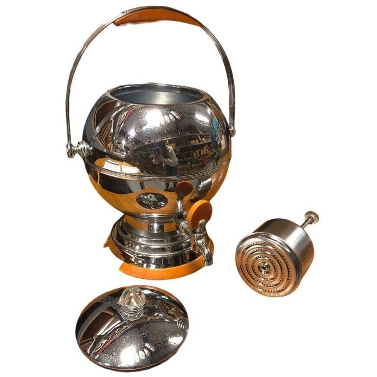 Art Deco Chrome & Bakelite Coffee Percolator by Manning Bowman - 4