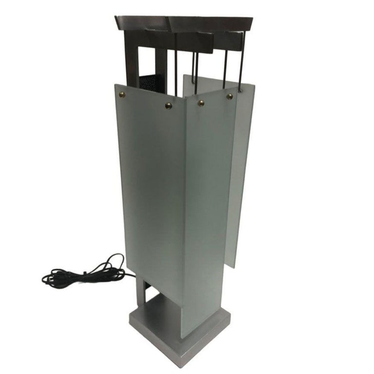 George Kovacs Architectural Aluminum Table Lamp - Pair - 5