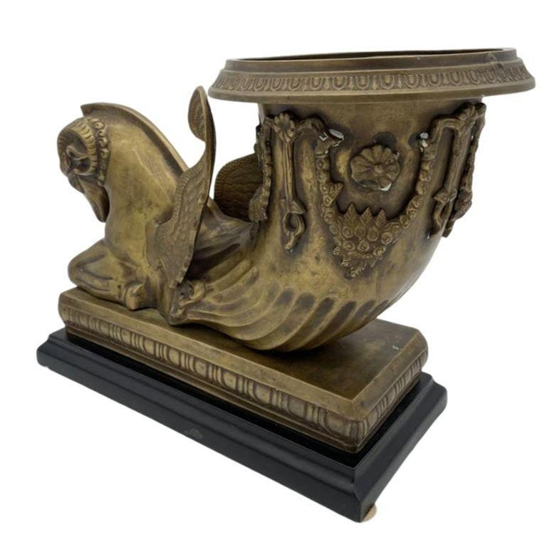 Golden Fleece Chrysomallos Winged Ram Bronze Mantle Urn - 9