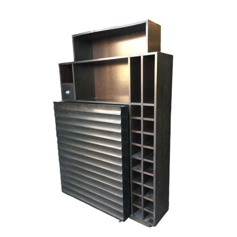 Postmodern Espresso Wood Dining Room Convertible Bar Cabinet, 1990 - 2