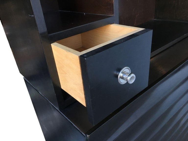 Postmodern Espresso Wood Dining Room Convertible Bar Cabinet, 1990 - 8