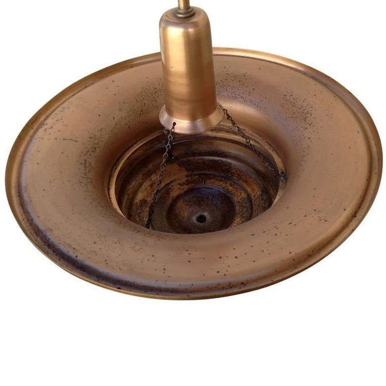 Streamline Machine Age Copper Tiered Disk Saucer Ceiling Hanging Pendant - 6
