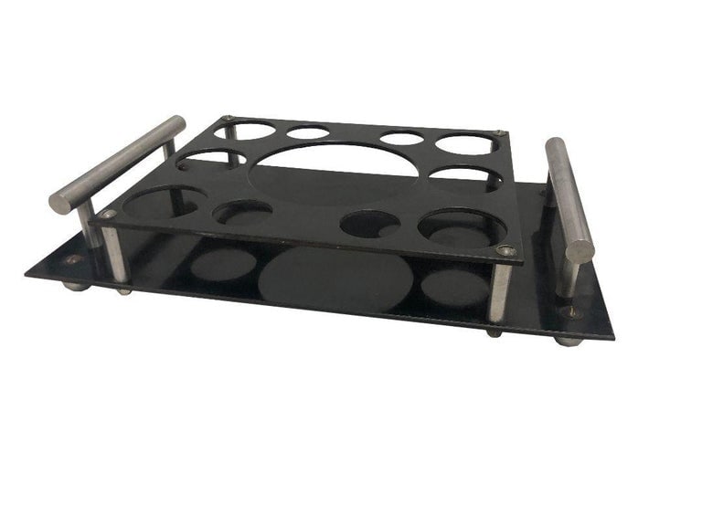Aluminum and Bakelite Drink holder Tray by Aero-Art Los Angeles - 2