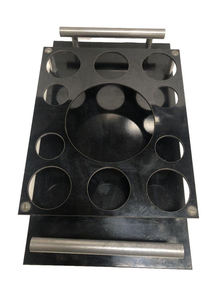 Aluminum and Bakelite Drink holder Tray by Aero-Art Los Angeles - 5