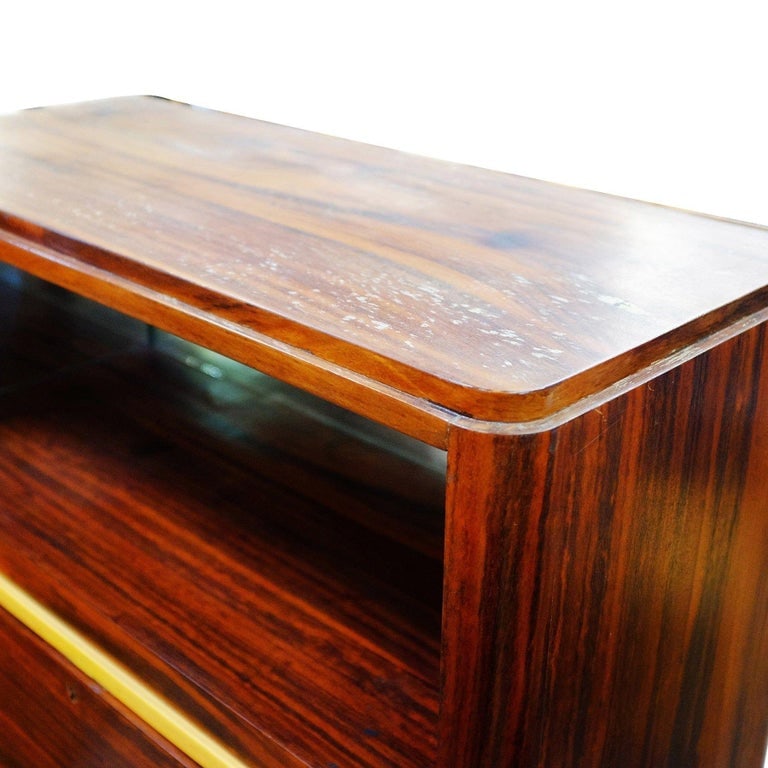 Art Deco Macassar Ebony Vitrine Cabinet with Bar and Secretary Desk - 6
