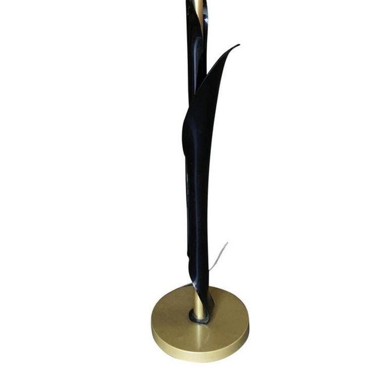 1950s Sculptural Organic Leaf Acrylic Floor Lamp by Rougier - 3