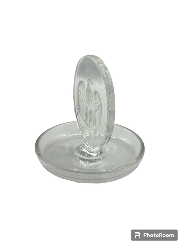 Vintage Lalique Crystal Pin Ring Dish Tray - 4