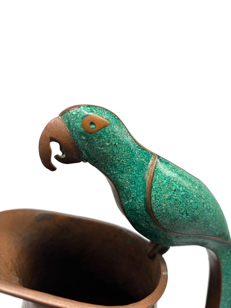 Alfredo Villasana Taxco Parrot Pitcher: Vintage from Mexico - 5