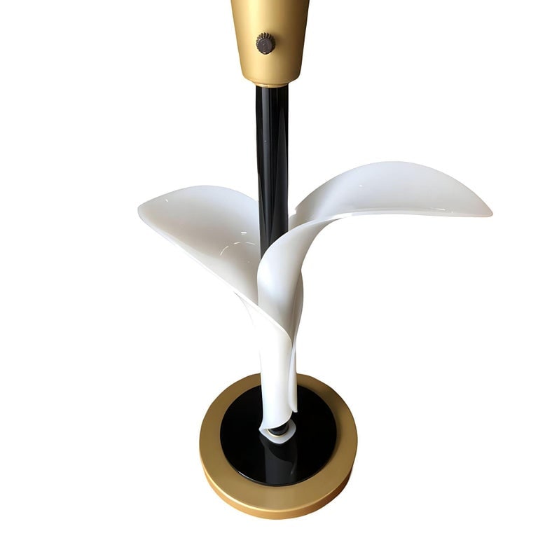 Mid-century Sculptural Acrylic Tulip Table Lamp Pair by Rougier - 5