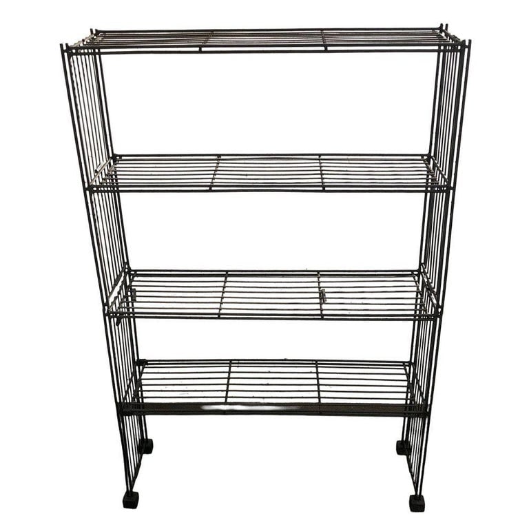 Mid-Century 4-Tier Iron Wire Art Display Shelf Bookshelf, Pair - 5