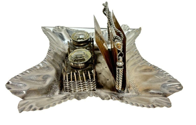 Late 1800's Double Ink Well & Letter Holder- From Agne's Moorehead Estate - 2