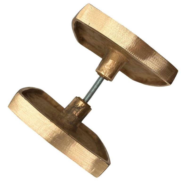 Paul Evans Style MCM Brutalist Bronze Door Handle Pull Pair, 2 Sets Available - 4
