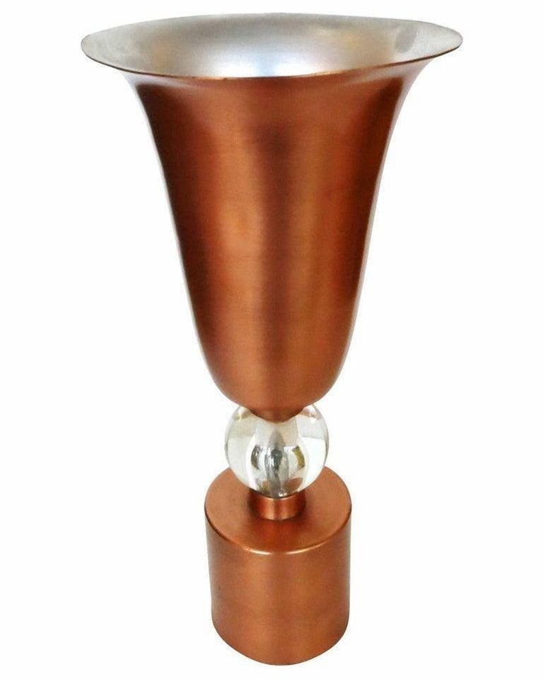 Copper Mid-Century Torchiere Table Lamps, Pair - 3