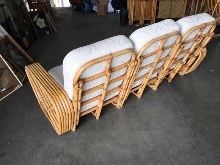 Restored Paul Frankl Six-Strand Sectional Sofa Living-Room Set with Side Tables - 4