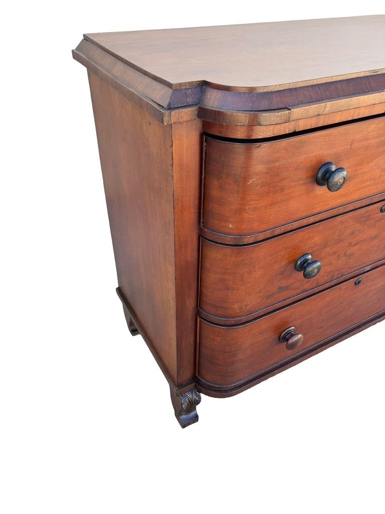 Late 19th Century Victorian Queen Anne Lowboy Dresser with Sculpted Front - 7