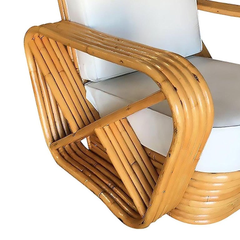 Restored 5-Strand Square Pretzel Sofa & Lounge Chair Livingroom Set - 12