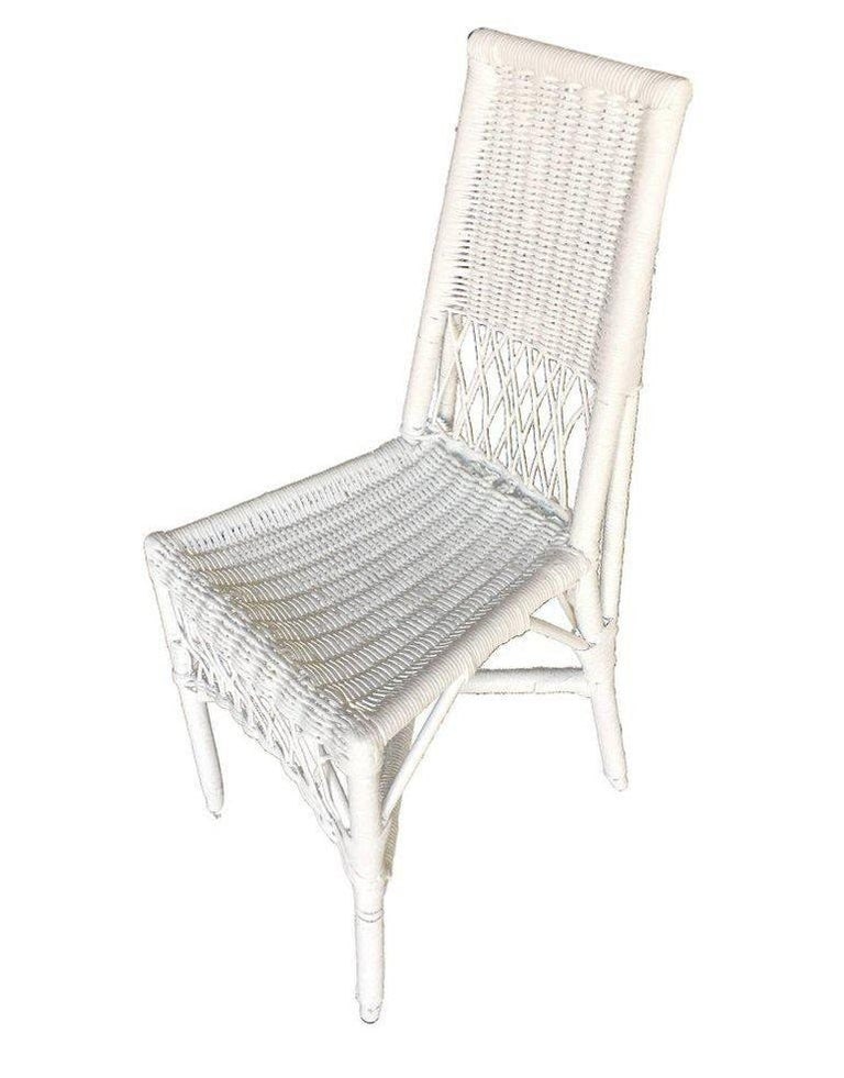 Restored Shabby Chic Wicker & Rattan Secretary Desk with Chair - 3