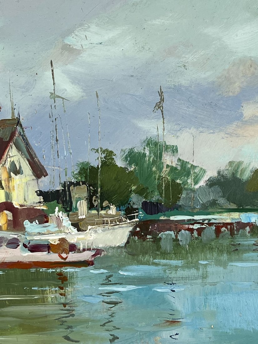 Oil painting Port City on a Cloudy Day Yuriy Suprunchuk - 10