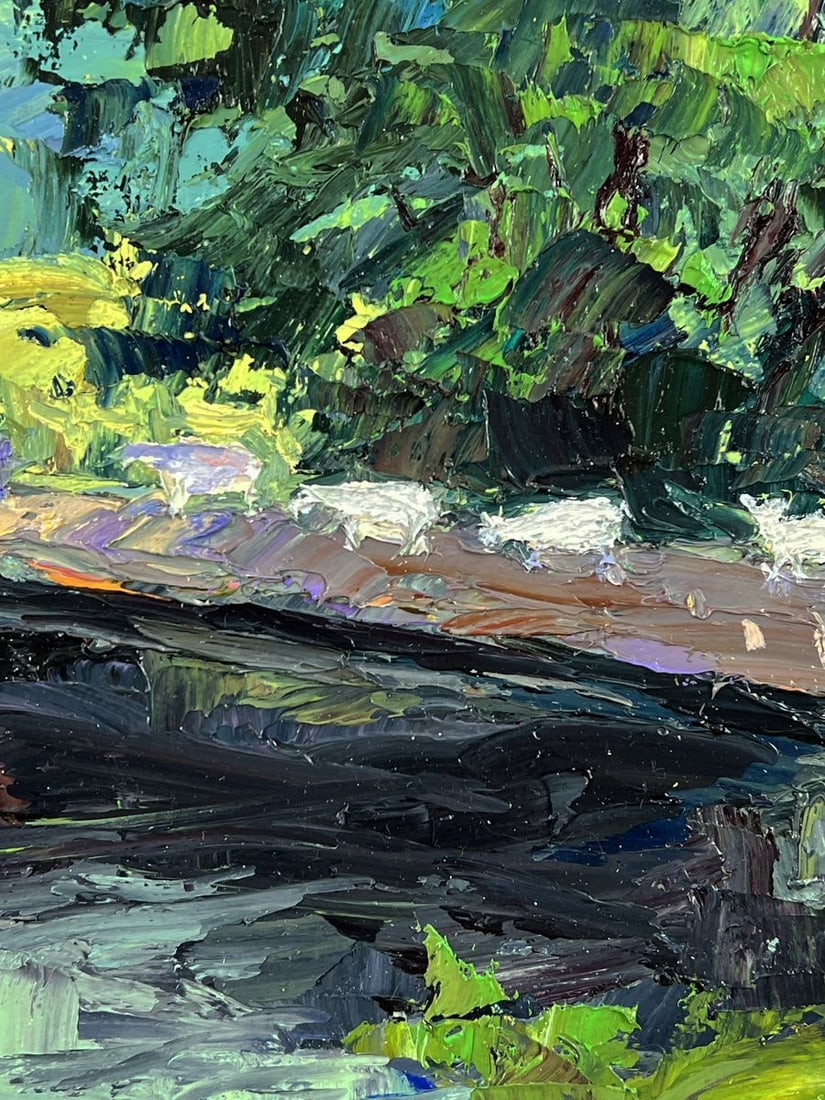 Oil painting White Goats Over the River Boris Serdyuk - 7
