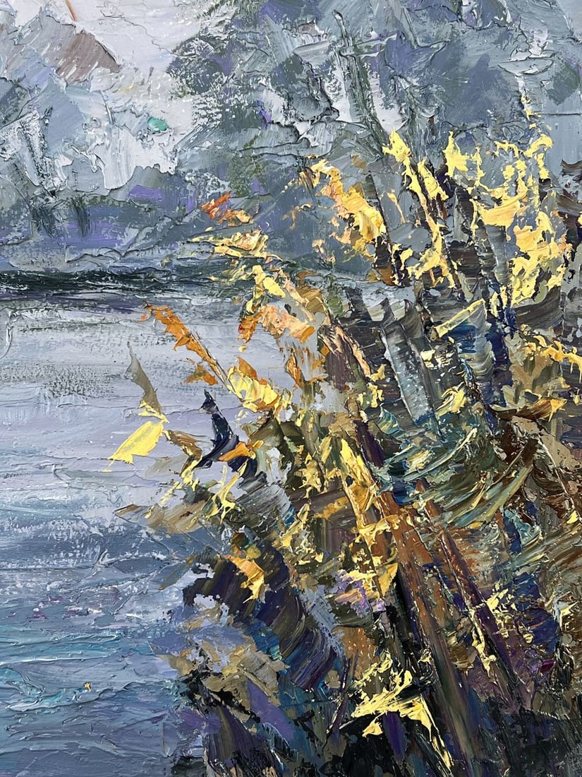 Oil painting On a Boat in the Middle of the River Boris Serdyuk - 10