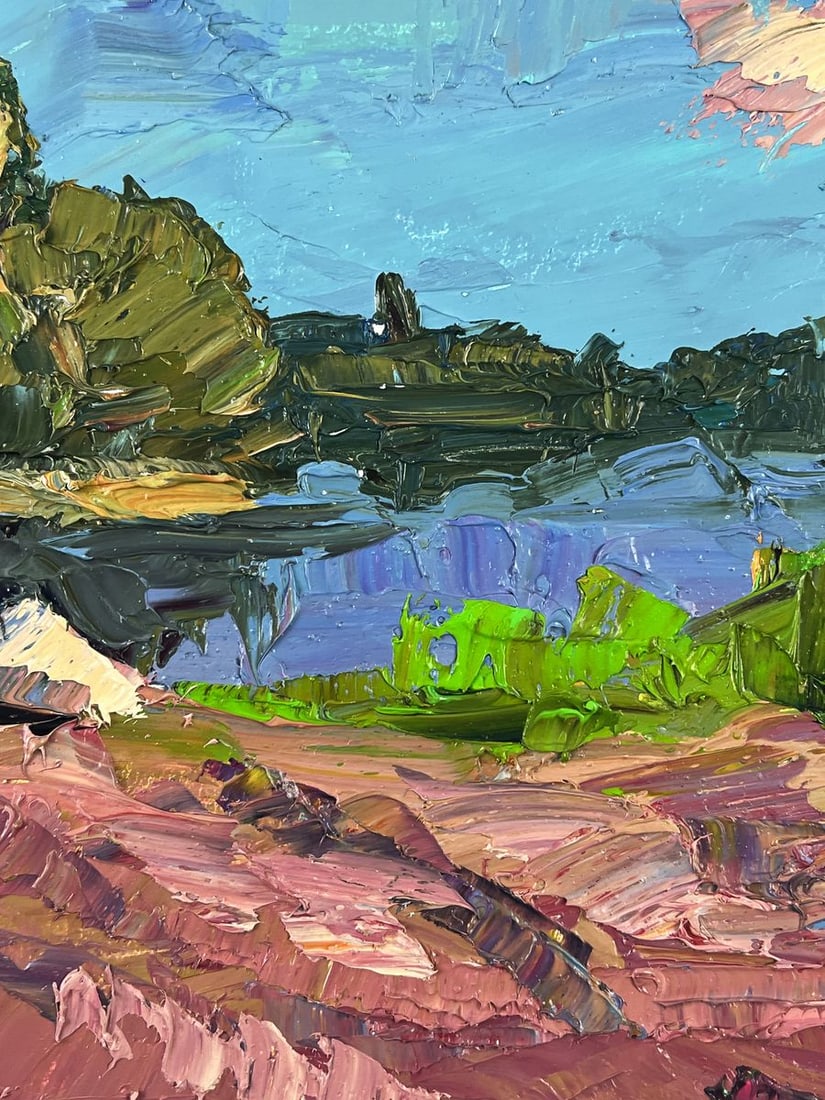 Oil painting Pond near a small island Boris Serdyuk - 8