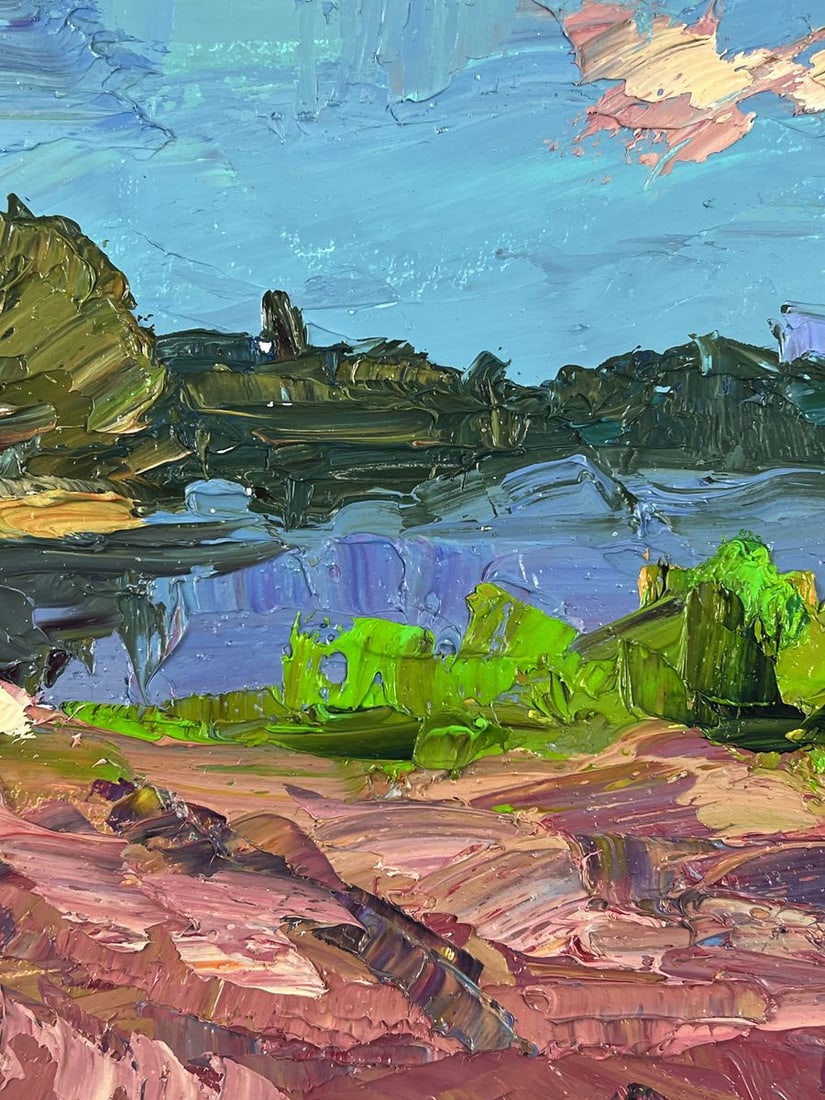Oil painting Pond near a small island Boris Serdyuk - 9