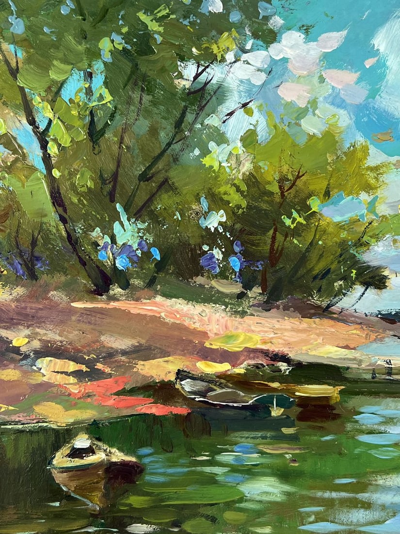 Oil painting Pier on the Island Shore Yuriy Suprunchuk - 5