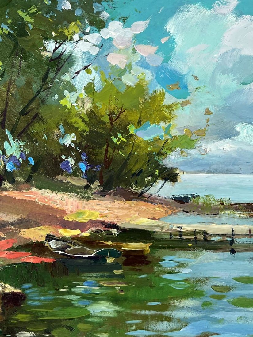 Oil painting Pier on the Island Shore Yuriy Suprunchuk - 6
