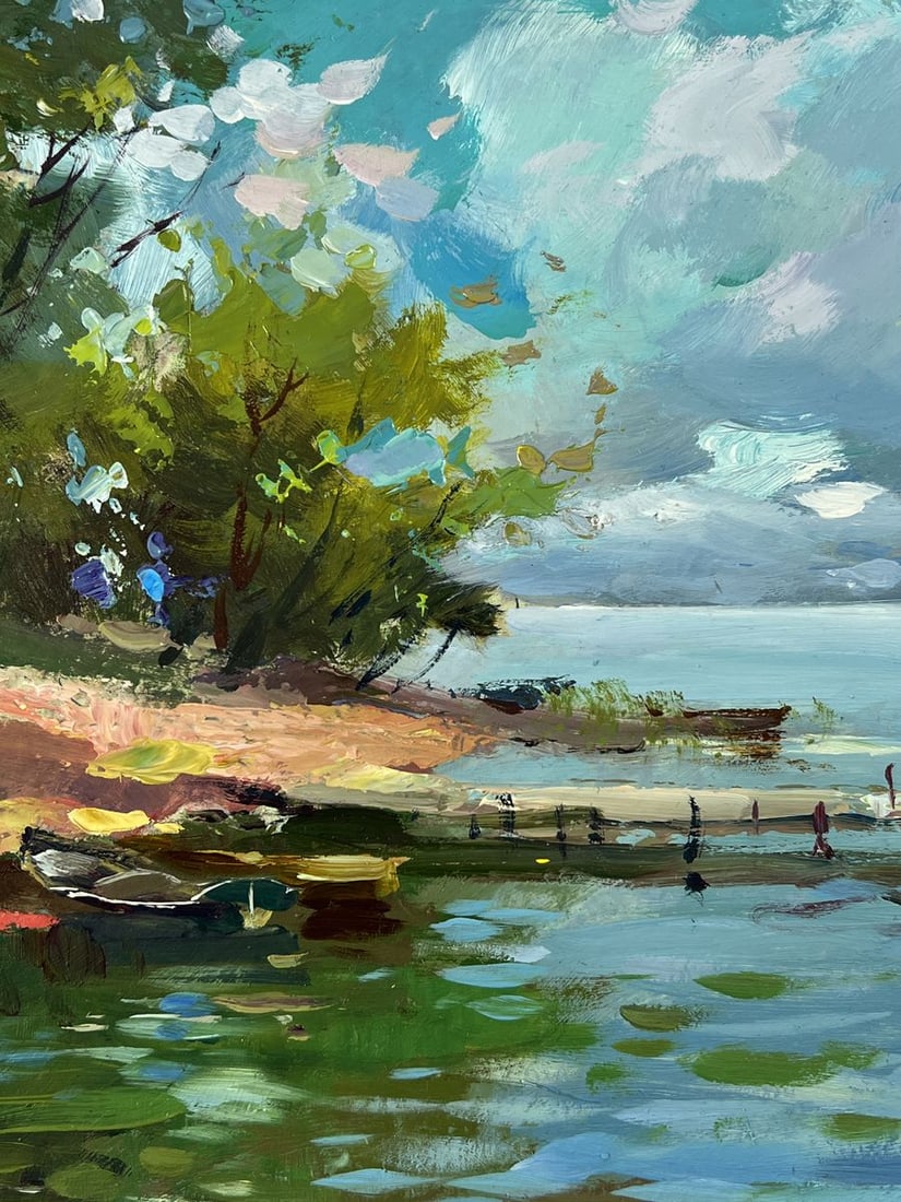 Oil painting Pier on the Island Shore Yuriy Suprunchuk - 7