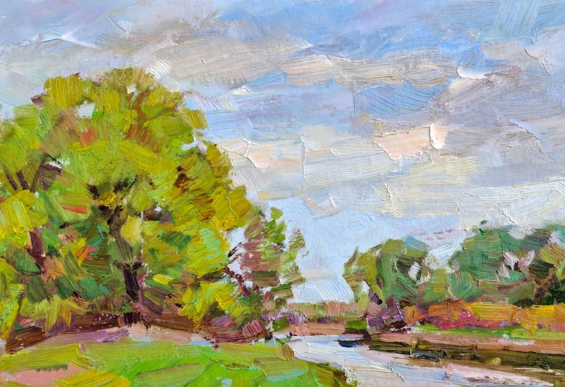 Oil painting Spring Greenery Vyacheslav Pereta - 2