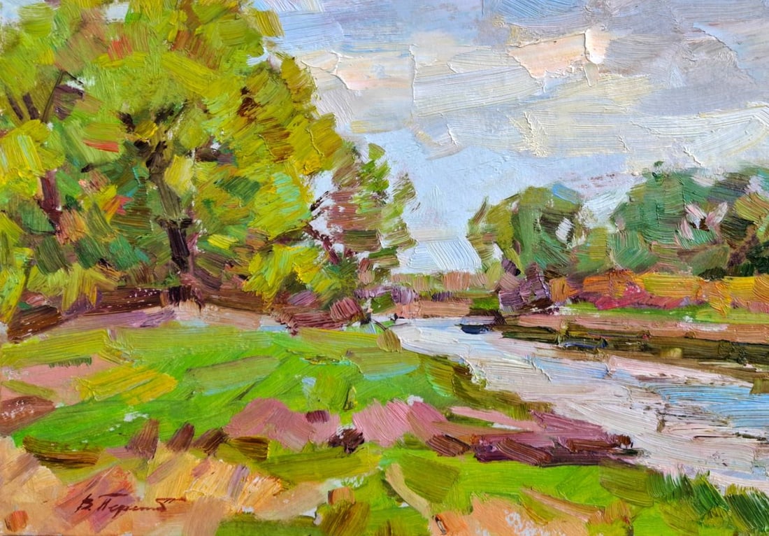 Oil painting Spring Greenery Vyacheslav Pereta - 4