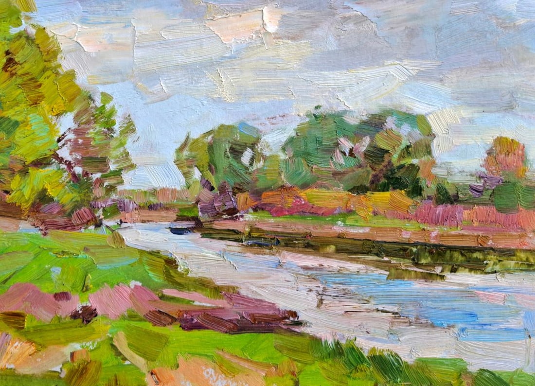 Oil painting Spring Greenery Vyacheslav Pereta - 5