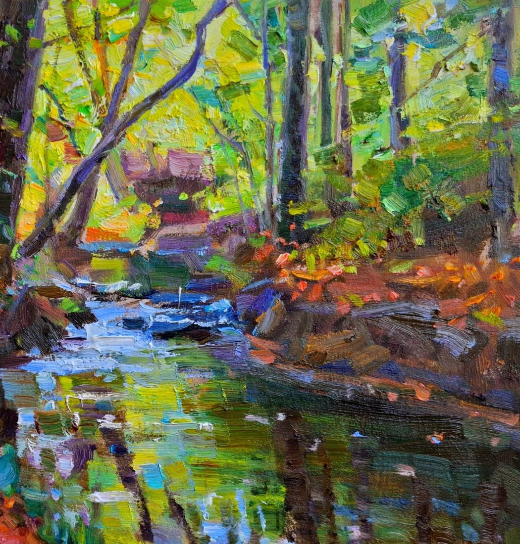 Oil painting Forest Stream Vyacheslav Pereta - 3