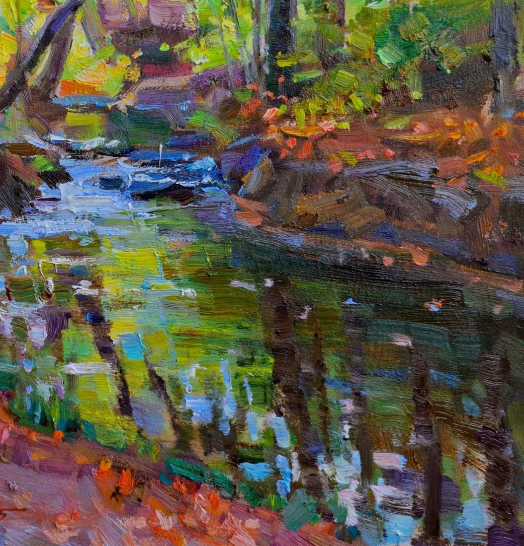 Oil painting Forest Stream Vyacheslav Pereta - 5